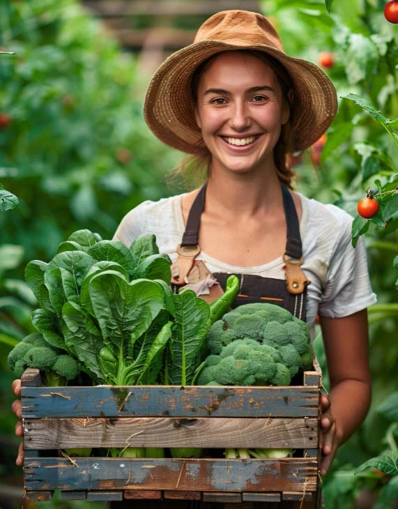 Mujer agricultora en el campo